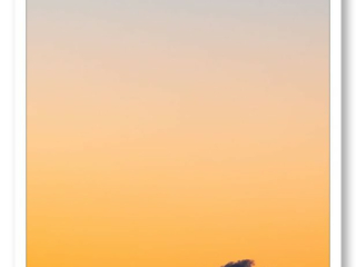 Nuage solitaire dans un ciel dégradé bleu-rouge lors d&#039;un magnifique coucher de soleil